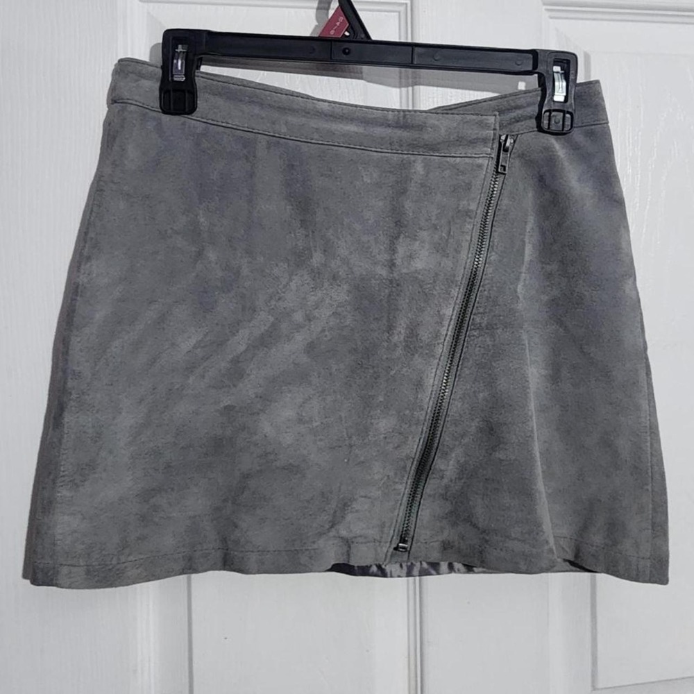 Vintage Gray Suede Mini Skirt